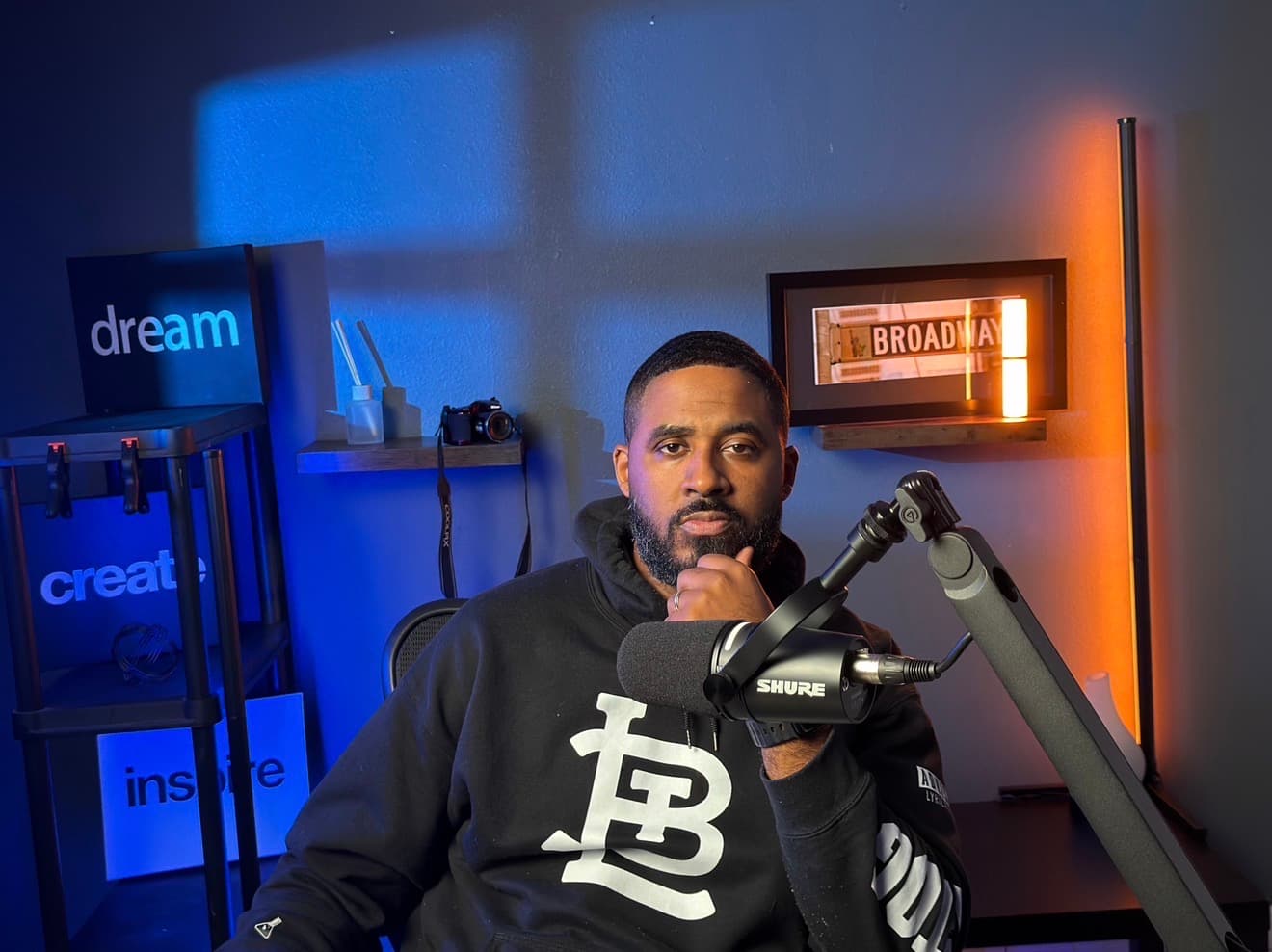 Broadway The Lyricist behind the mic in his studio